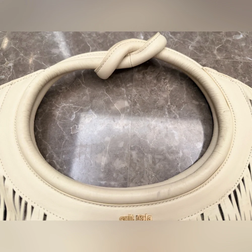 Cult gaia Cream Circular Cutout Tote Bag